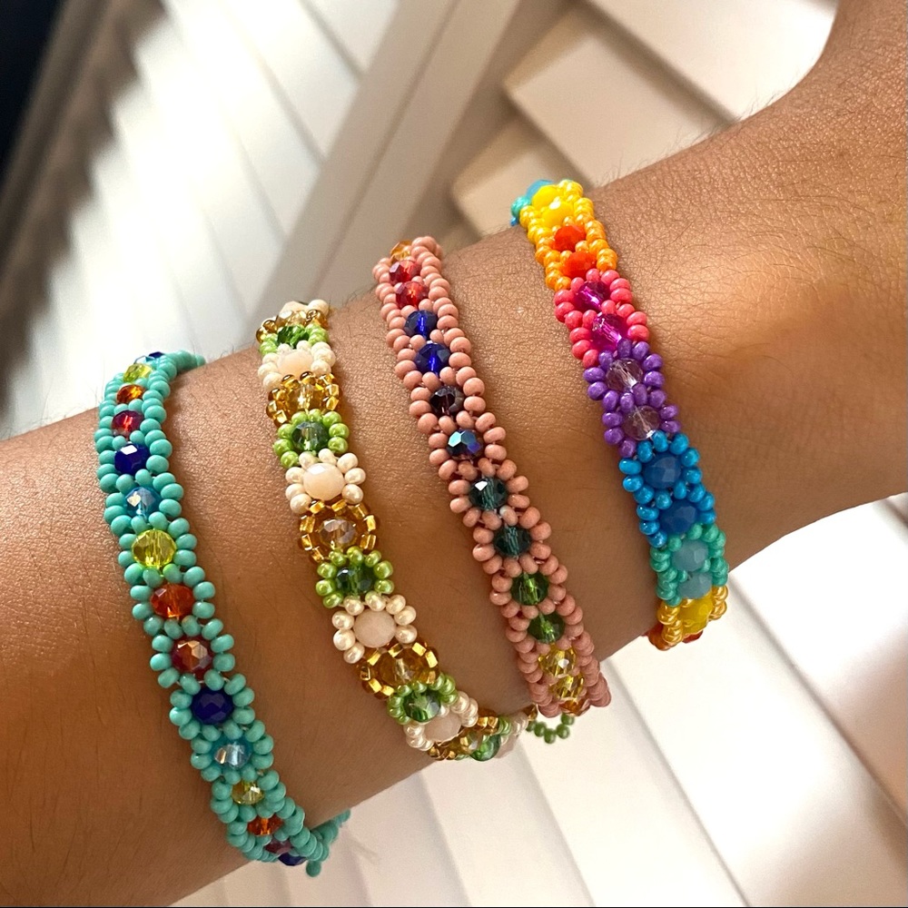 Mexican Chaquira Handmade Bracelets NWOT Lot of 4